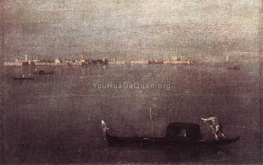 Gondola in the Lagoon - 弗朗西斯科·格拉蒂